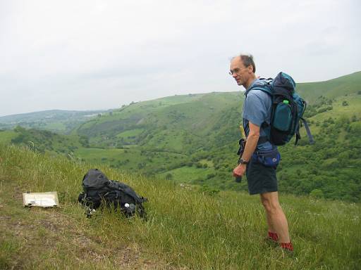 14_12-2.jpg - Carl with views to Wetton Hill. He has distinguished himself with wildflower identification today.